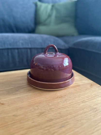 SMOKEY MERLOT SMALL BUTTER DISH