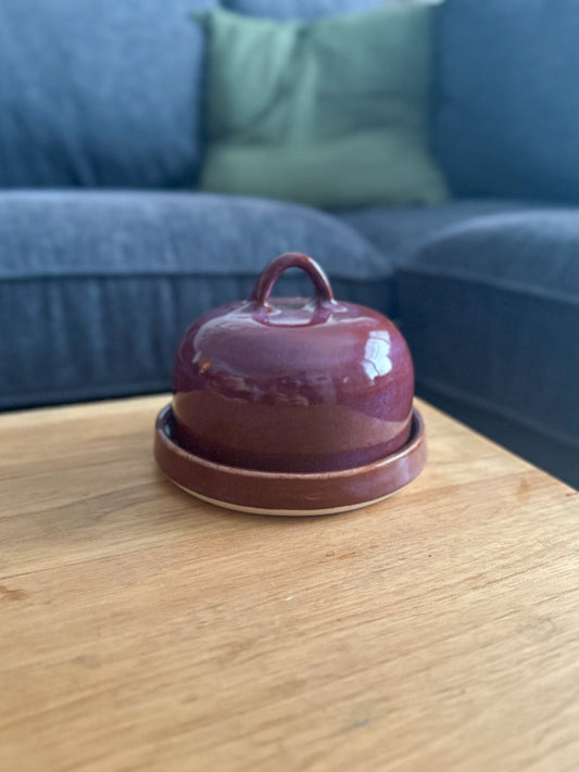 SMOKEY MERLOT SMALL BUTTER DISH