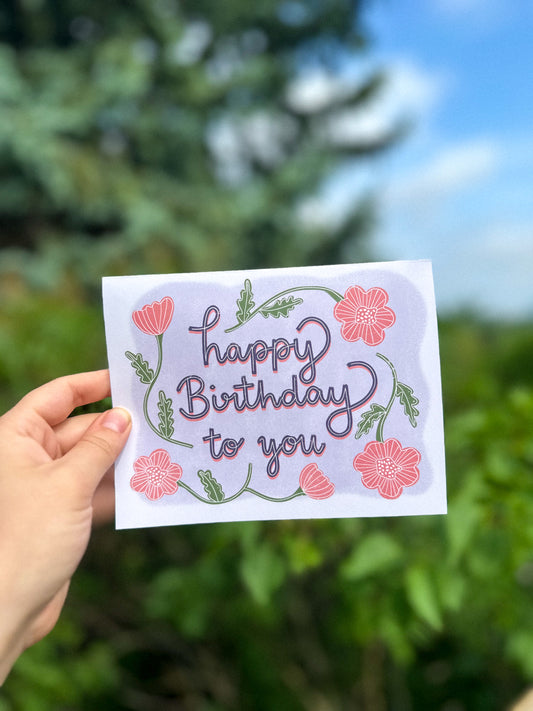 HAPPY BIRTHDAY TO YOU CARD