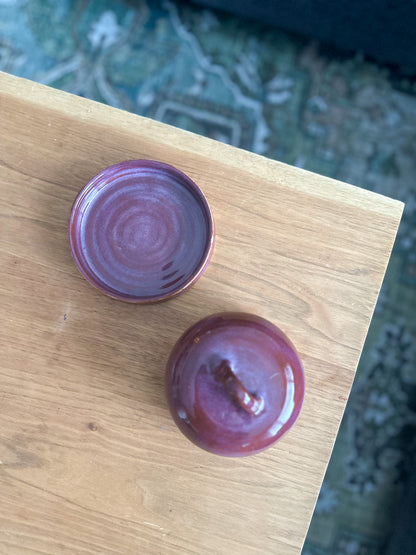 SMOKEY MERLOT SMALL BUTTER DISH