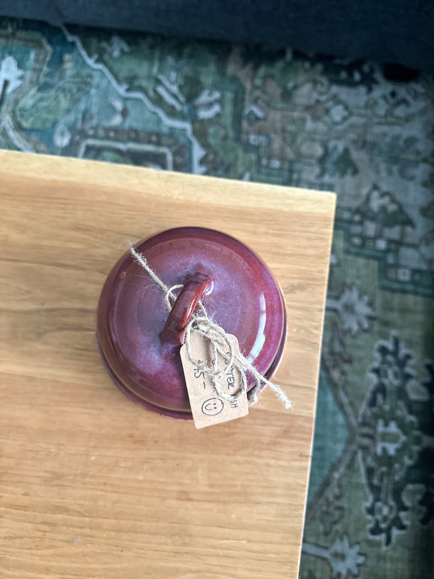 SMOKEY MERLOT SMALL BUTTER DISH