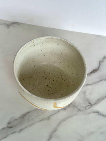 WHITE ABSTRACT BOWL