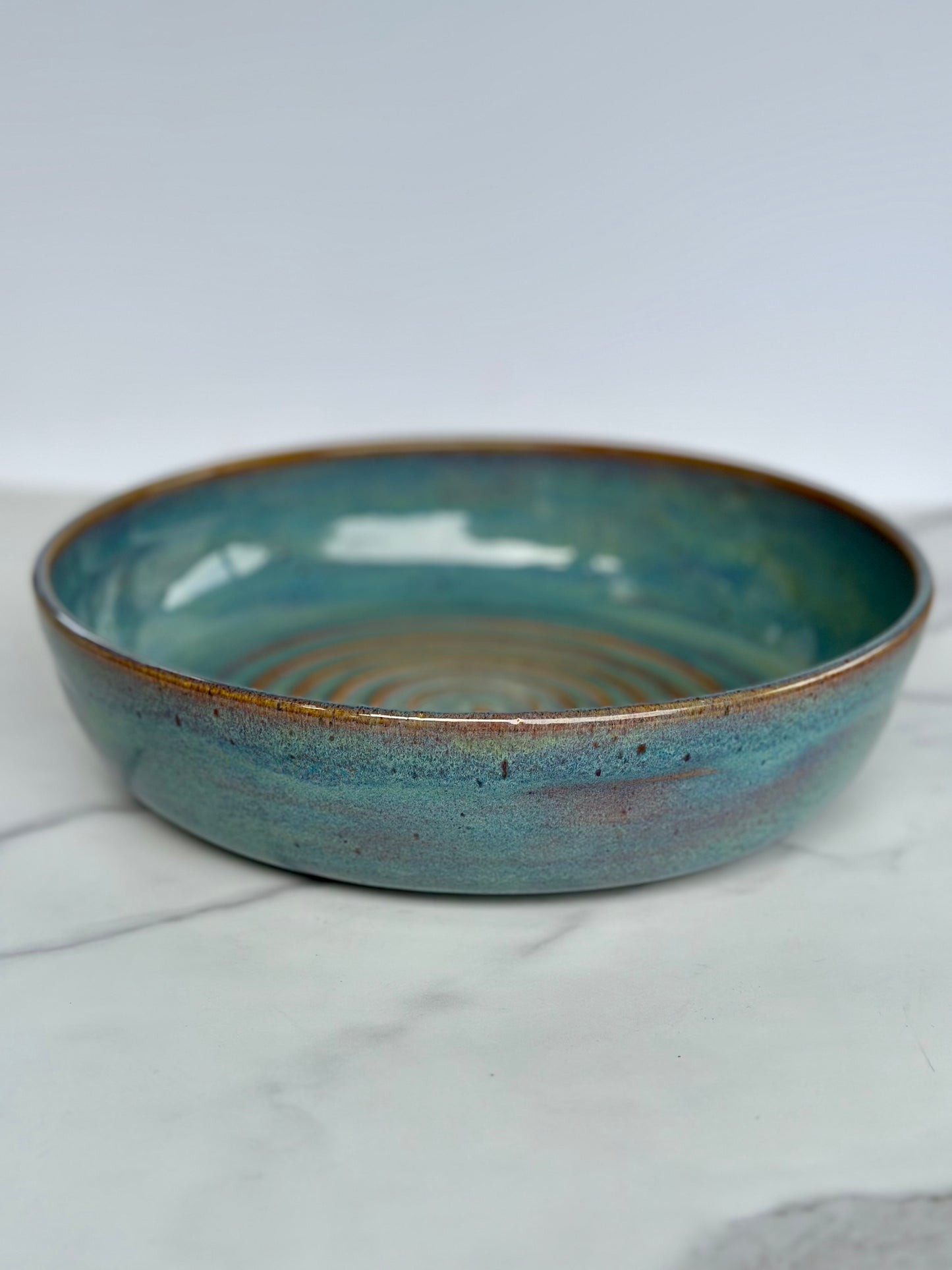 BLUE SERVING BOWL