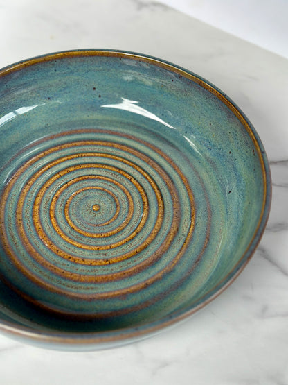 BLUE SERVING BOWL