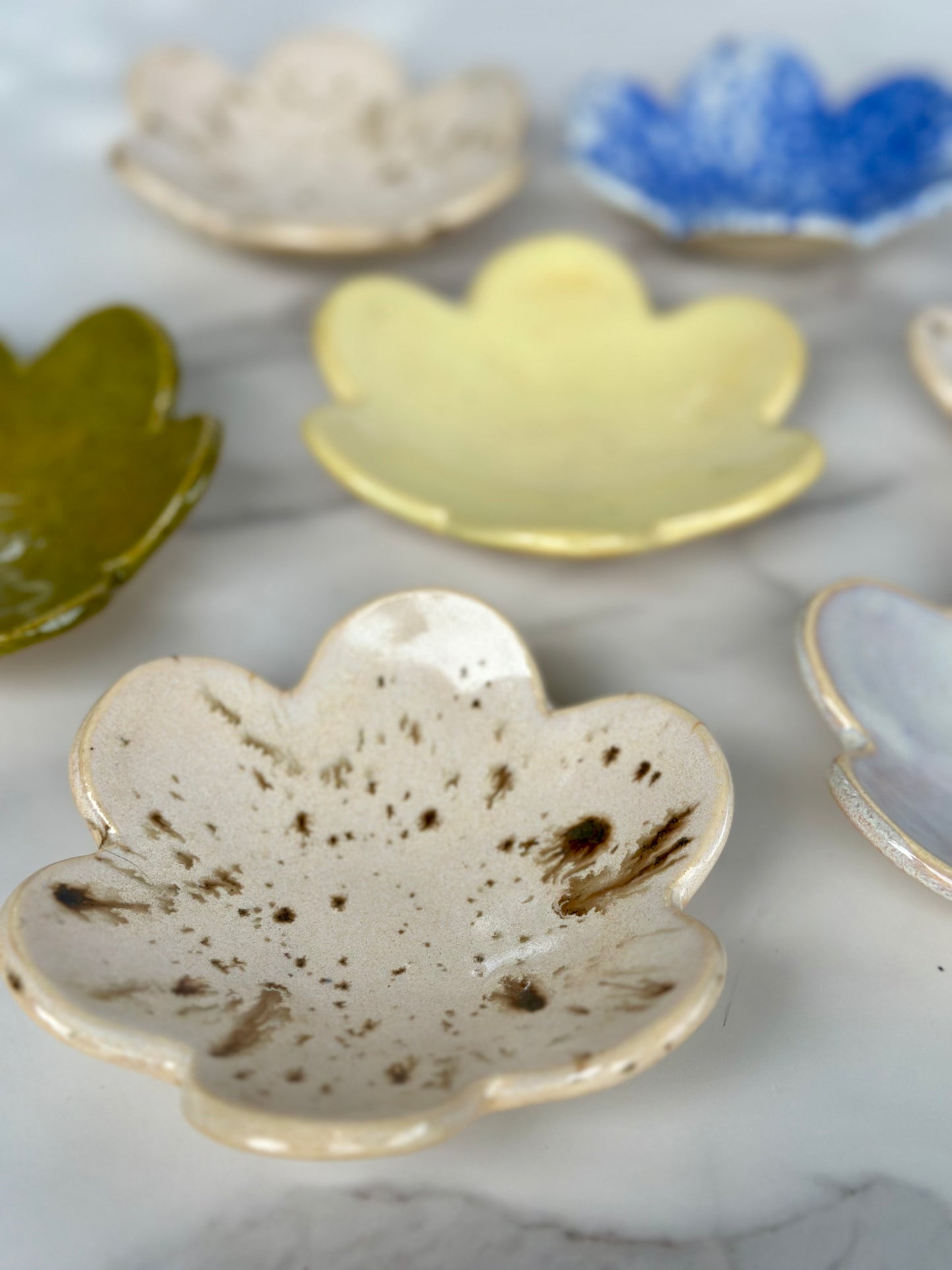 FLOWER TRINKET DISH - YELLOW