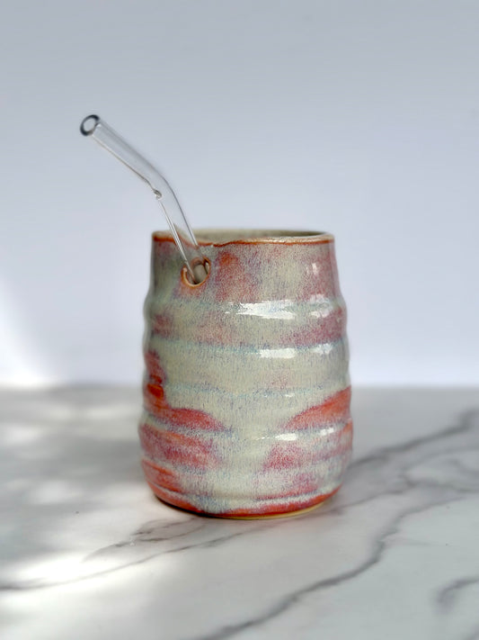 PINK WAVY STRAW TUMBLER