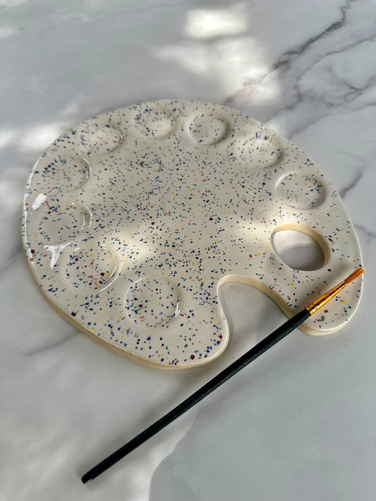 LARGE PAINT PALETTE - BEIGE